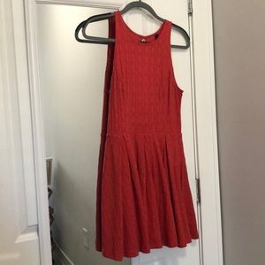 Cute flare mini burnt orange JS dress